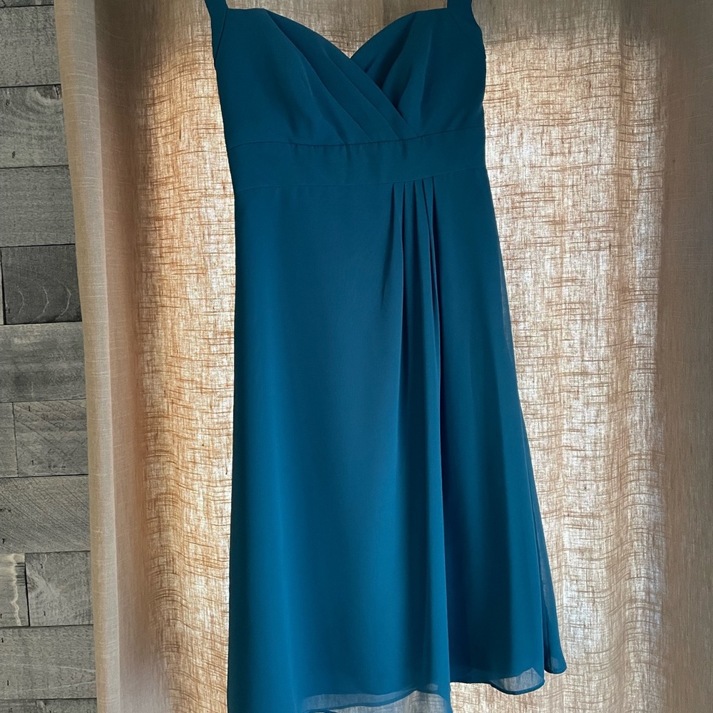 Alfred Angelo Teal knee length dress